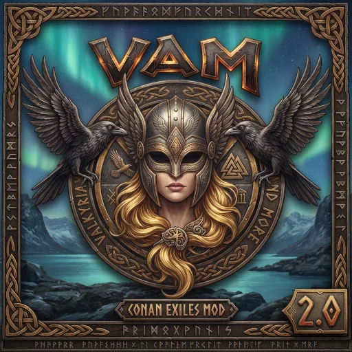 VAM 2.0 emblem: a Valkyrie helmet between two ravens